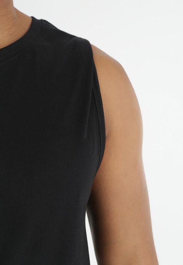 Born2be - Czarna Bawełniana Koszulka Tank Top Kass. Kolor: czarny. Materiał: bawełna