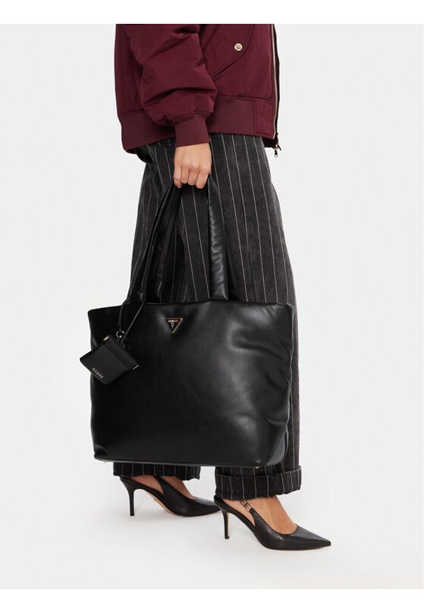 Guess Torebka Sunetra HWNG75 34230 Czarny. Kolor: czarny. Materiał: skórzane