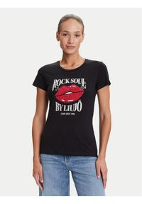 Liu Jo T-Shirt UF5265 JS923 Czarny Regular Fit. Kolor: czarny. Materiał: bawełna