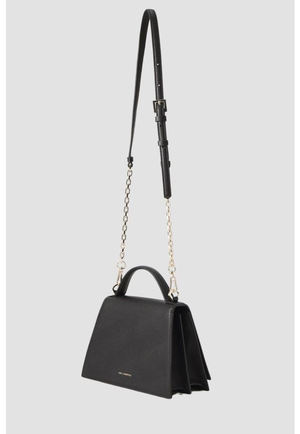 Karl Lagerfeld - KARL LAGERFELD Czarna torebka K/signature 2.0. Kolor: czarny. Materiał: skórzane. Rodzaj torebki: na ramię