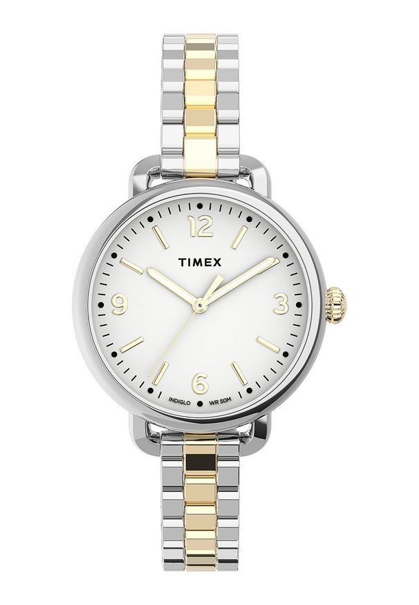 Timex zegarek TW2U60200 Standard Demi. Kolor: biały. Materiał: materiał