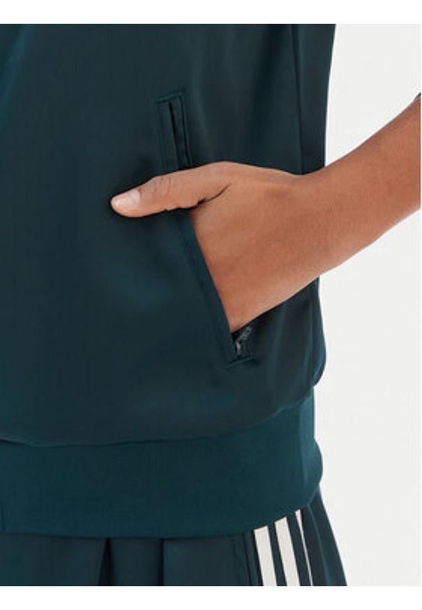 Adidas - adidas Bluza SST adicolor Satin JZ6732 Zielony Regular Fit. Kolor: zielony. Materiał: syntetyk