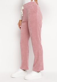 Born2be - Różowe Bawełniane Spodnie Sztruksowe z Szerokimi Nogawkami Cornelike. Kolor: różowy. Materiał: sztruks, bawełna