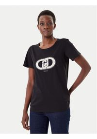 Liu Jo Sport T-Shirt TF5280 JS923 Czarny Regular Fit. Kolor: czarny. Materiał: bawełna. Styl: sportowy