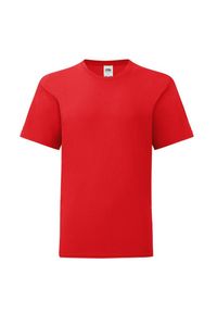FRUIT OF THE LOOM - Koszulka Dziecięca Iconic 150 Plain T-shirt. Kolor: czerwony