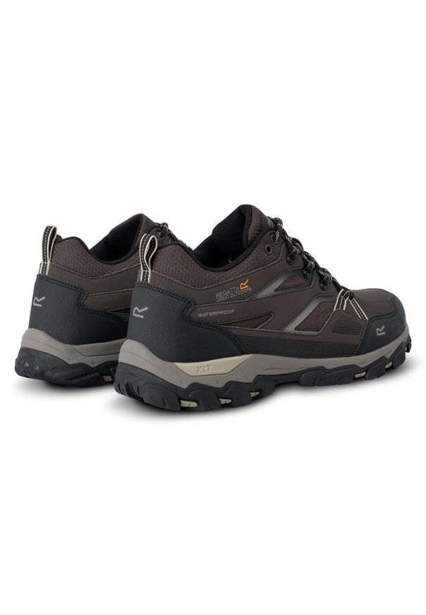 Regatta - Buty trekkingowe męskie Holcombe 3 niskie. Kolor: niebieski. Materiał: materiał, syntetyk. Szerokość cholewki: normalna
