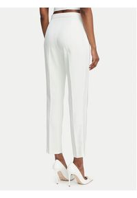 Elisabetta Franchi Spodnie materiałowe PA-185-62E2-V270 Kremowy Slim Fit. Kolor: kremowy. Materiał: syntetyk #3