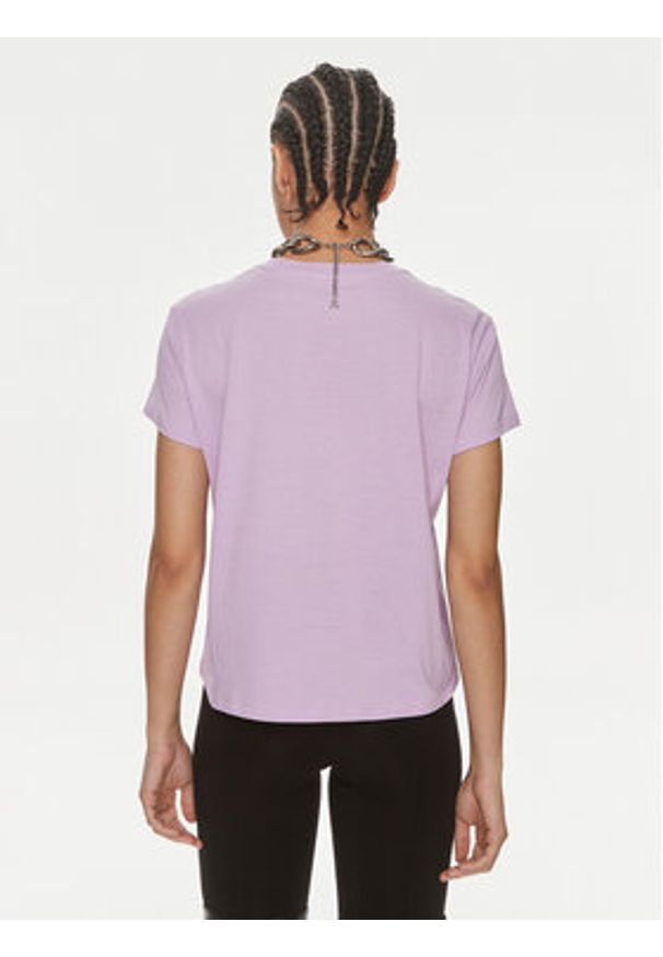 Patrizia Pepe T-Shirt 2M4373/J111-M495 Fioletowy Regular Fit. Kolor: fioletowy. Materiał: bawełna