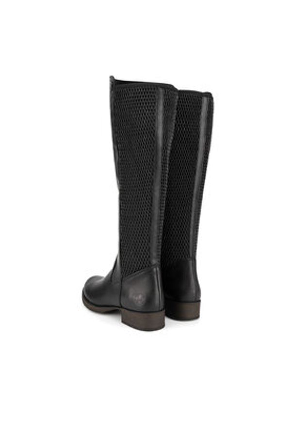 Rieker Kozaki Z9591-00 Czarny. Kolor: czarny. Materiał: skóra