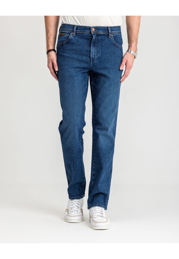 Wrangler - WRANGLER MĘSKIE SPODNIE JEANSOWE JEANSY DŻINSY TEXAS THE ROCK W1218450X 112335241. Styl: rockowy