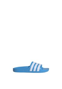 Adidas - Klapki adilette Aqua Kids. Kolor: niebieski, wielokolorowy, biały. Styl: sportowy, elegancki