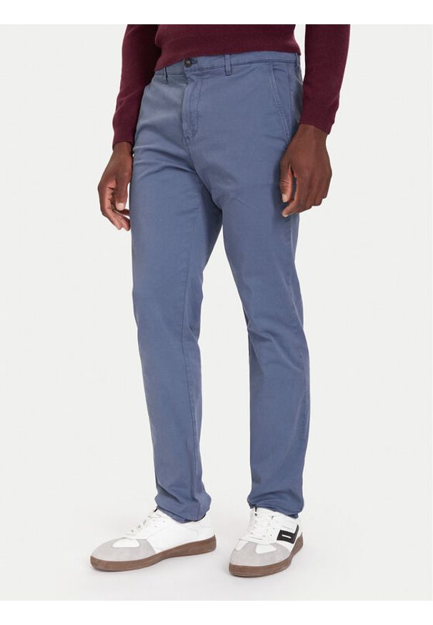 United Colors of Benetton - United Colors Of Benetton Chinosy 4TZYUF04P Niebieski Slim Fit. Kolor: niebieski. Materiał: bawełna