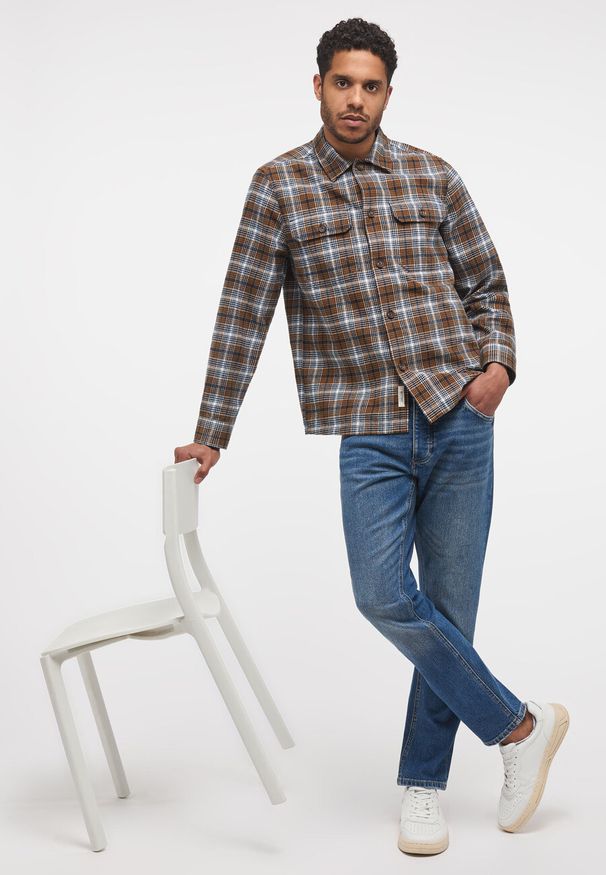 Mustang - Męskie Spodnie Jeansowe MUSTANG Toledo Tapered Denim Blue 1014326 5000 774