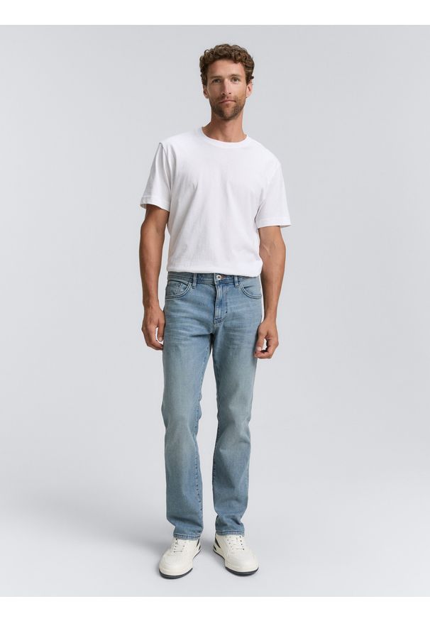 Męskie Spodnie Jeansowe Tom Tailor TTMARVIN STRAIGHT Stone Blue Denim 1048364 10141