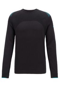 BOSS - Boss Sweter Rowin 50427754 Czarny Regular Fit. Kolor: czarny. Materiał: bawełna