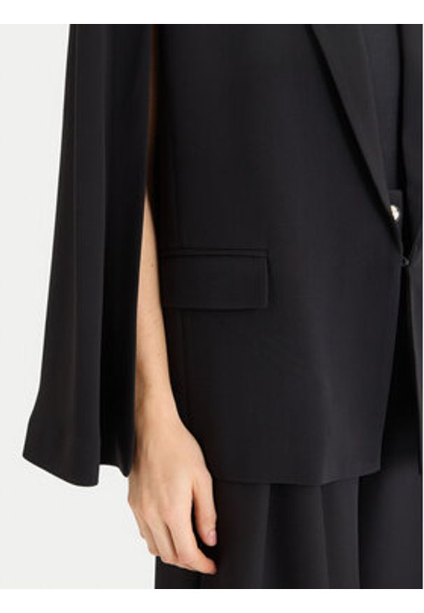 TwinSet - TWINSET Marynarka 252TT2400 Czarny Wide Fit. Kolor: czarny. Materiał: syntetyk