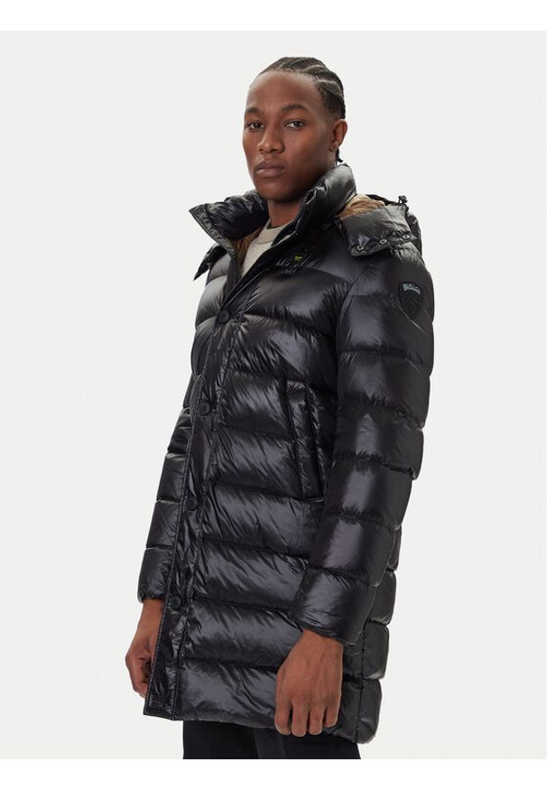 Blauer Kurtka puchowa 25WBLUK03147 Czarny Regular Fit. Kolor: czarny. Materiał: syntetyk