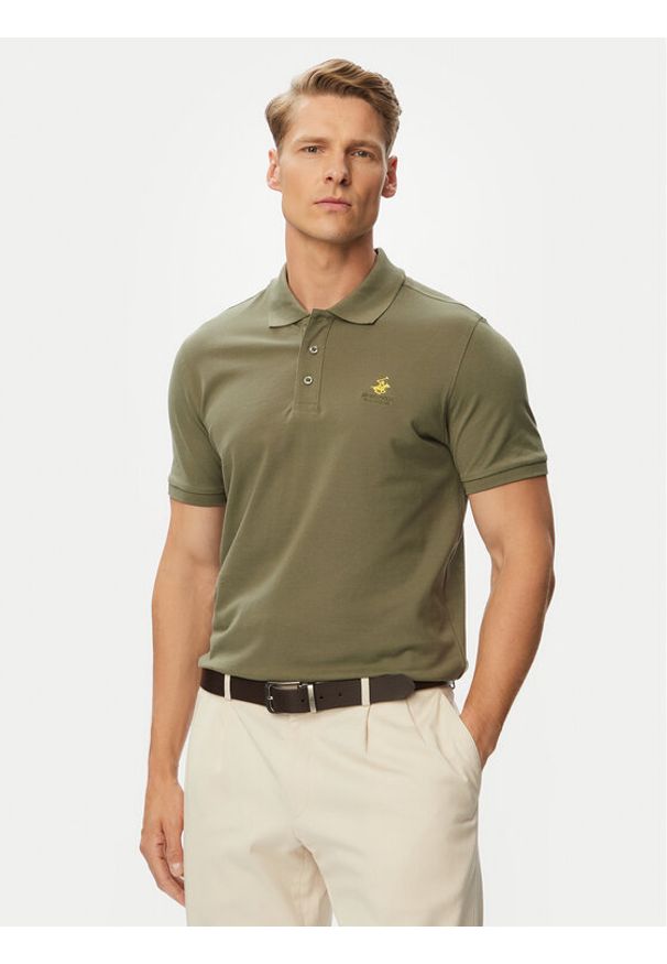 Beverly Hills Polo Club Polo P-SS26M-P450124 Zielony Regular Fit. Typ kołnierza: polo. Kolor: zielony. Materiał: bawełna