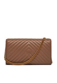 Pinko Torebka Love One Wallet C PW 24 PLTT 100062 A0GK Brązowy. Kolor: brązowy. Materiał: skórzane #5
