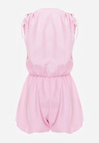 Born2be - Różowy Kombinezon z Gumką w Pasie i Kopertowym Dekoltem Eppenia. Okazja: na co dzień. Kolor: różowy. Długość: krótkie. Styl: elegancki, casual #7