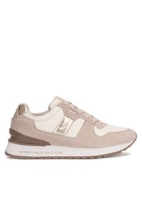 Beverly Hills Polo Club Sneakersy W-3C098-2A324 Beżowy. Kolor: beżowy. Materiał: skóra
