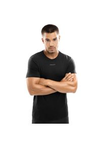 SIROKO - Męska koszulka treningowa z krótkim rękawem Fitness Siroko Conquer. Kolor: czarny. Materiał: tkanina. Długość rękawa: krótki rękaw. Długość: krótkie. Sport: fitness