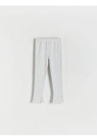 Reserved - Spodnie flare - jasnoszary. Kolor: szary. Materiał: bawełna, dzianina