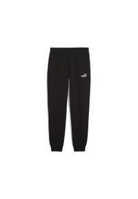 Puma - Męskie spodnie Essentials z logo No. 1 PUMA Black. Kolor: czarny. Wzór: haft