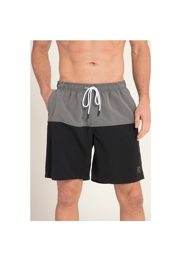 JAY-PI - Męskie Kąpielówki beachwear elastyczny pas do rozm. 7XL. Kolekcja: plus size. Kolor: czarny. Materiał: poliester, materiał