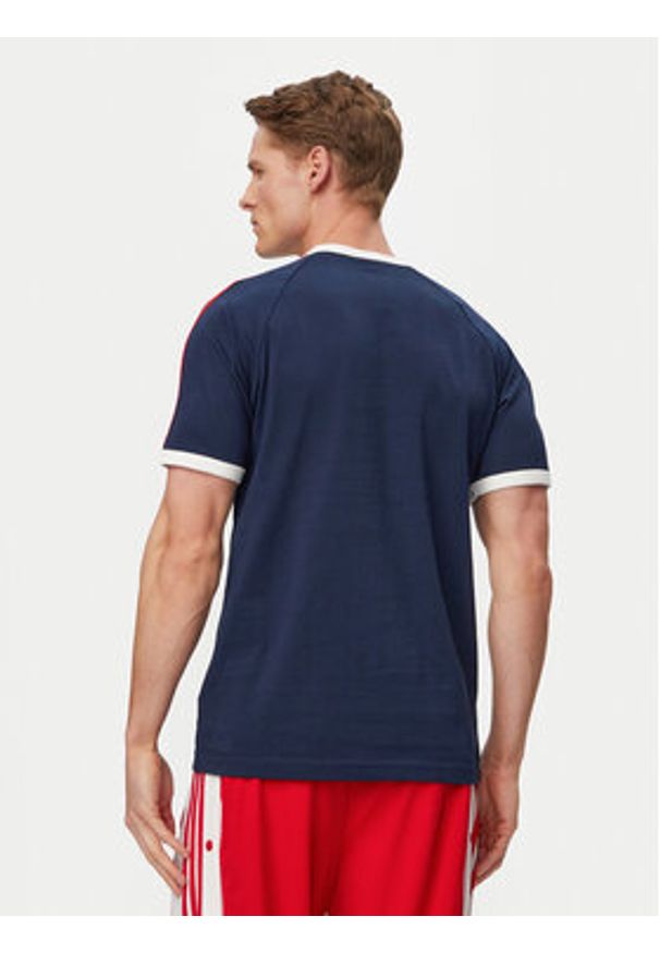Adidas - adidas T-Shirt 3-Stripes KC8636 Granatowy Regular Fit. Kolor: niebieski. Materiał: bawełna