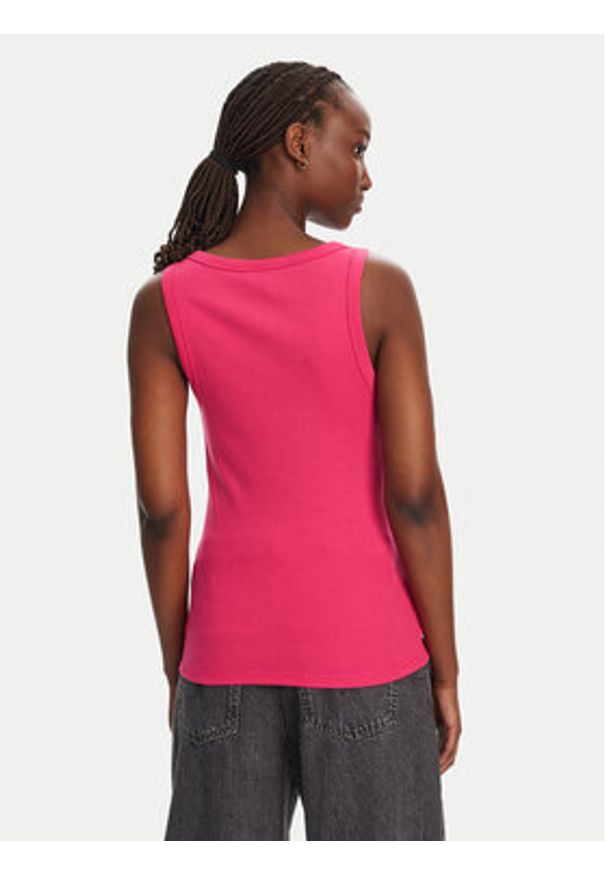 Hugo - HUGO Top Datamia 50514489 Różowy Slim Fit. Kolor: różowy. Materiał: bawełna