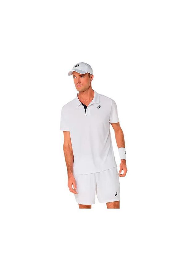 Polo Asics Court. Typ kołnierza: polo. Kolor: biały. Sport: tenis