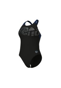 Damski kostium kąpielowy 1-częściowy Arena Flowing V Back. Kolor: wielokolorowy, niebieski, czarny #1