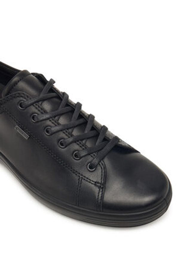 ecco - ECCO Sneakersy Soft 7 43036421001 Czarny. Kolor: czarny. Materiał: skóra