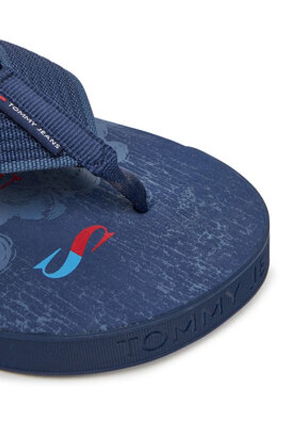 Tommy Jeans Japonki Tjm Elevated Beach Sandal EM0EM01561 Niebieski. Kolor: niebieski. Materiał: materiał