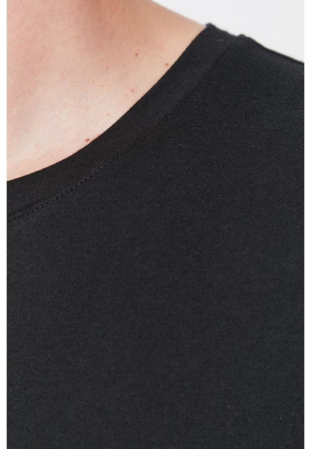 Resteröds T-shirt bawełniany (2-pack) kolor czarny gładki. Okazja: na co dzień. Kolor: czarny. Materiał: bawełna. Wzór: gładki. Styl: casual