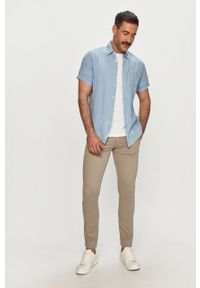 Calvin Klein Jeans - Spodnie. Kolor: szary. Materiał: tkanina, bawełna, elastan. Wzór: gładki #4