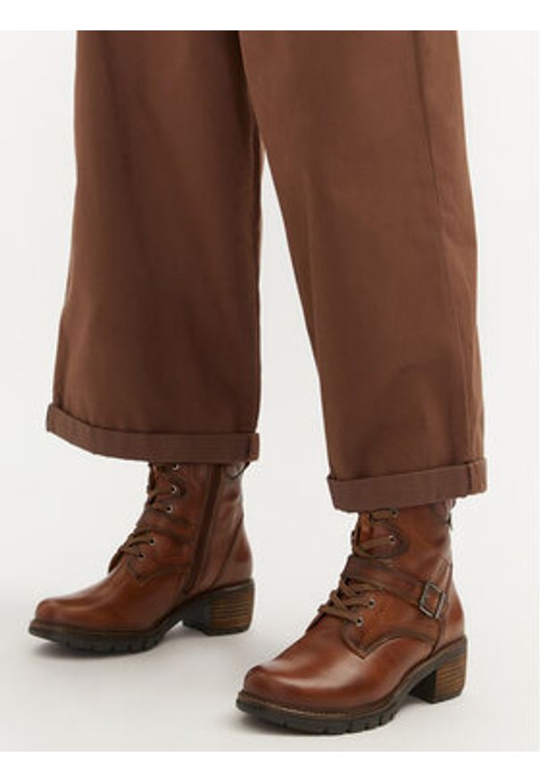 Pikolinos Trzewiki San Sebastian W1T-8675C1 Brązowy. Kolor: brązowy. Materiał: skóra