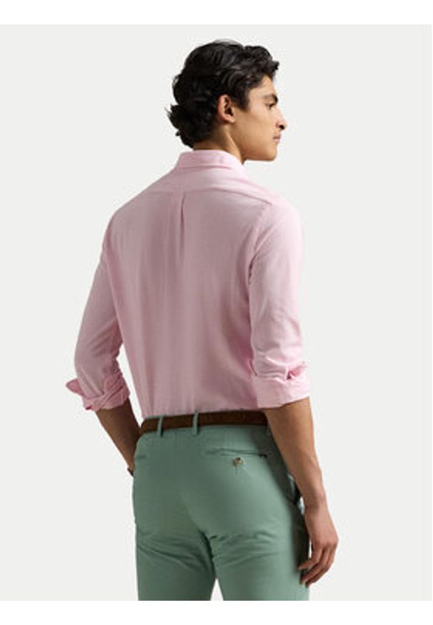 Polo Ralph Lauren Koszula 710932545012 Różowy Slim Fit. Typ kołnierza: polo. Kolor: różowy. Materiał: bawełna