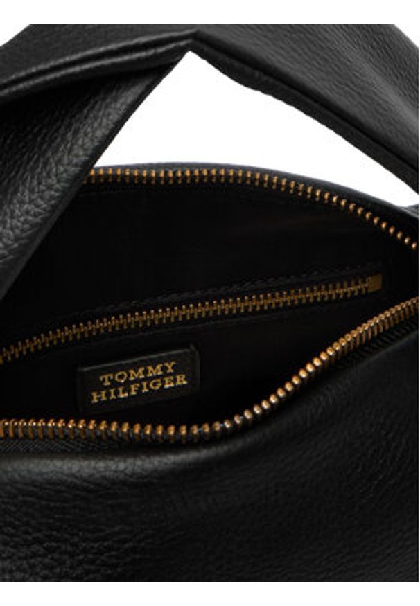 TOMMY HILFIGER - Tommy Hilfiger Torebka City Leather Mini Bag AW0AW18150 Czarny. Kolor: czarny. Materiał: skórzane