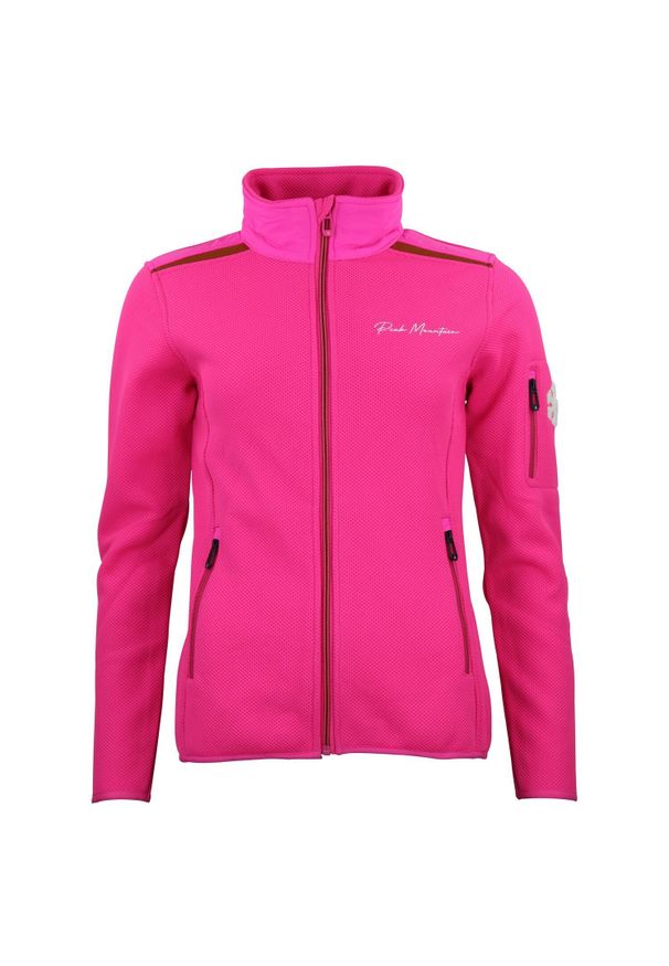 PEAK MOUNTAIN - Polar damski zapinany na zamek Peak Mountain 490G. Kolor: różowy. Materiał: polar
