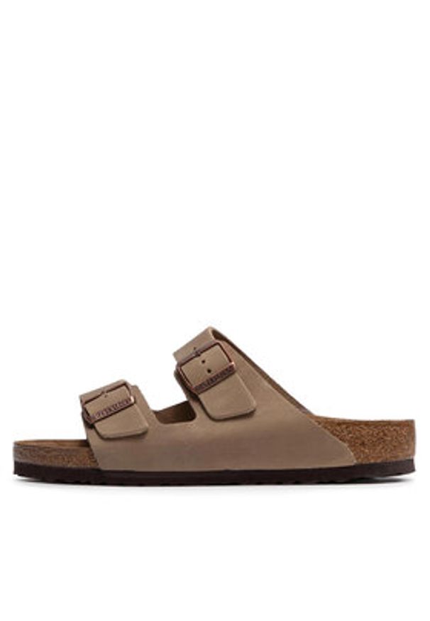Birkenstock Klapki Arizona 0352201 Brązowy. Kolor: brązowy. Materiał: nubuk, skóra