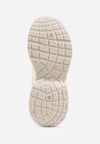 Renee - Beżowe Sneakersy Vices na Platformie Ozdobione Tłoczeniem Natiselle. Okazja: na co dzień. Kolor: beżowy. Materiał: jeans. Wzór: aplikacja. Obcas: na platformie #5