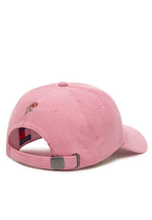Tommy Jeans Czapka z daszkiem Script AW0AW17908 Różowy. Kolor: różowy. Materiał: poliester