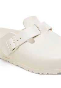 Klapki damskie Birkenstock Boston Eva Eggshell. Kolor: biały. Materiał: materiał, syntetyk