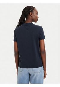 Tommy Jeans T-Shirt Heritage Logo DW0DW22816 Granatowy Regular Fit. Kolor: niebieski. Materiał: bawełna #3