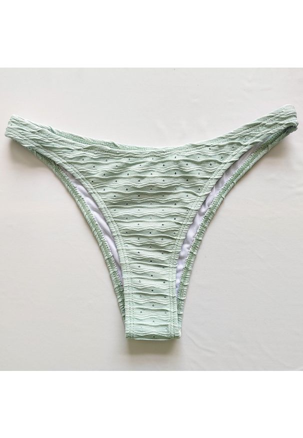 Intica - Strój kąpielowy prążkowany na plażę i basen Jerry. Kolor: zielony. Materiał: prążkowany