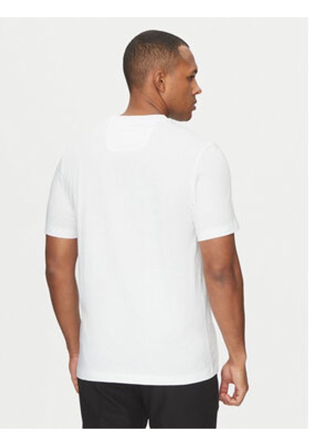 BOSS T-Shirt Tape Logo 50530990 Biały Regular Fit. Kolor: biały. Materiał: bawełna
