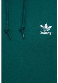 adidas Originals Bluza męska kolor zielony z kapturem gładka. Typ kołnierza: kaptur. Kolor: zielony. Materiał: poliester, dzianina. Wzór: gładki #3