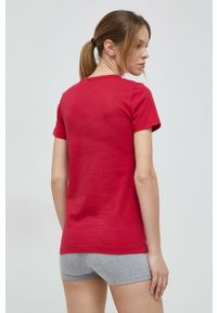 Rossignol t-shirt bawełniany kolor czerwony. Okazja: na co dzień. Kolor: różowy. Materiał: bawełna. Wzór: nadruk. Styl: casual #5